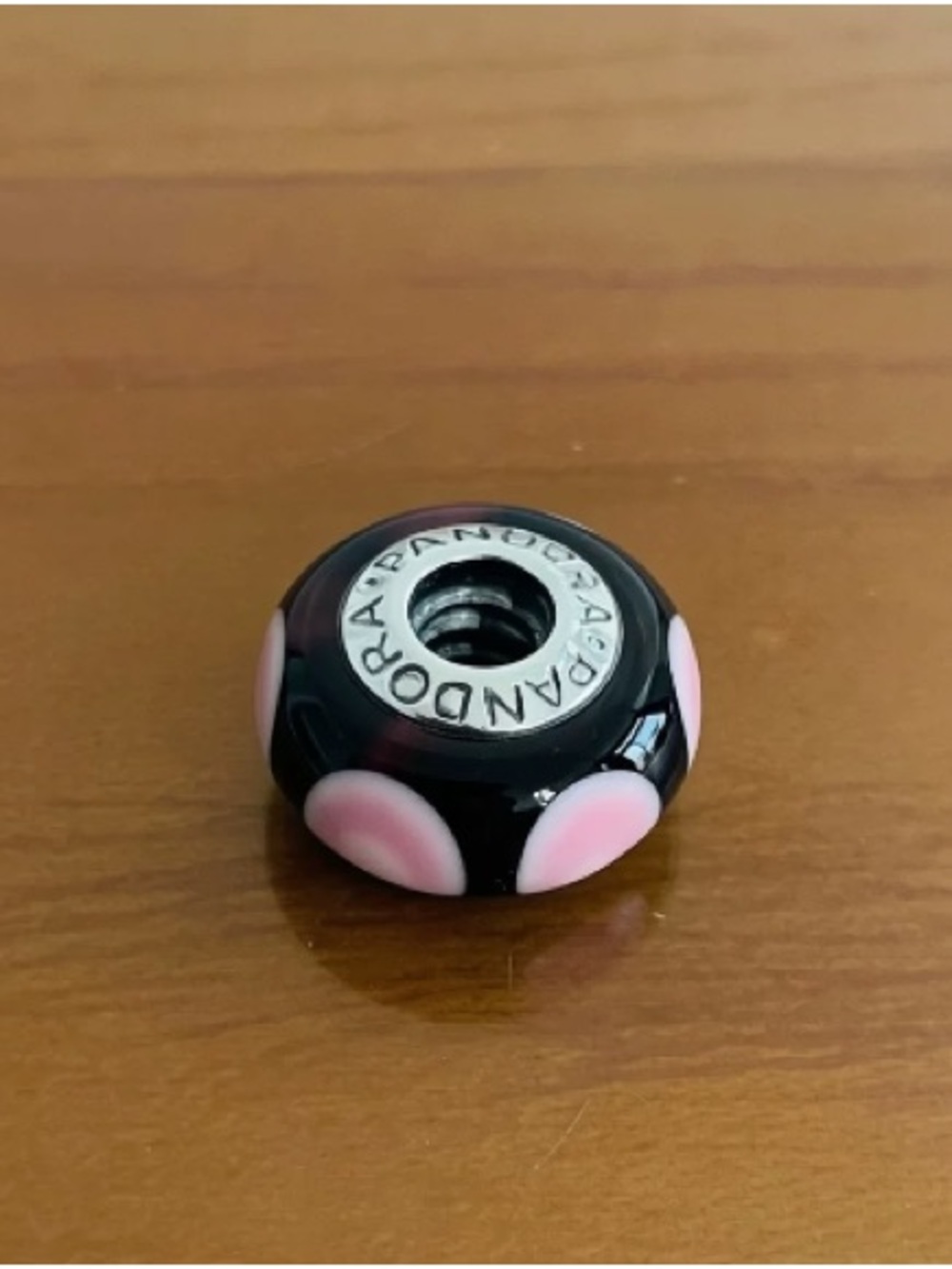 Pandora Style Black & Pink Charm Bead